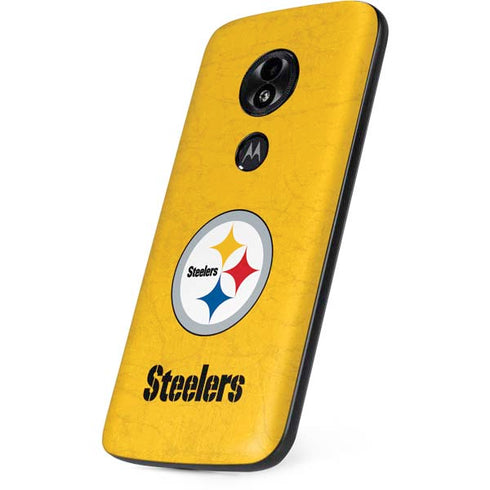 NFL Pittsburgh Steelers - Alternate Distressed Moto E5 Play Skin